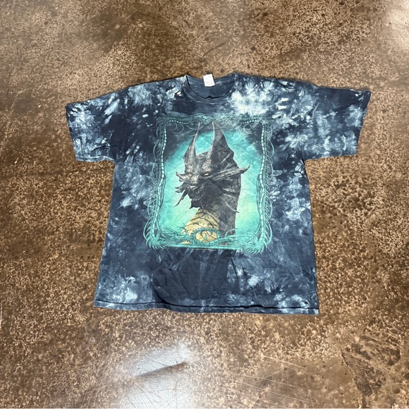 Gildan Other - Vintage Sea Dragon Blue Tie-Dye T-Shirt